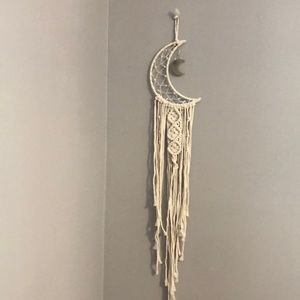 Moon macramé with lights. Home decor. Still in package.
